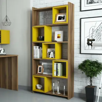 Librari / Raft Librash Box, arrë, verdhë