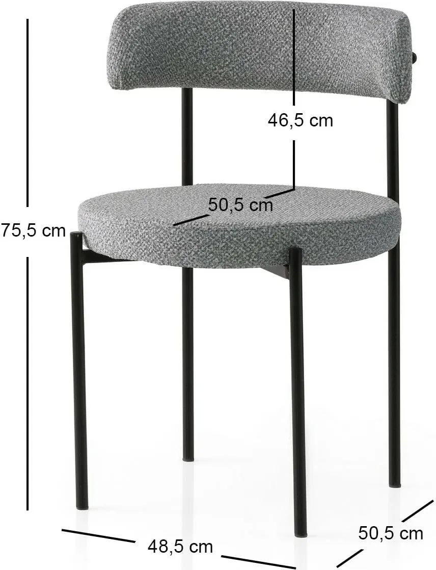 Set Karrigesh (2 Copë) Gını, zezë, gri e errët - 4