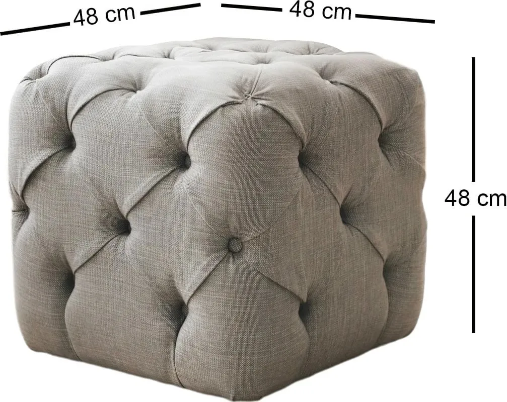 Puf Atelier del Sofa, Kup Chester, ngjyrë gri - 6