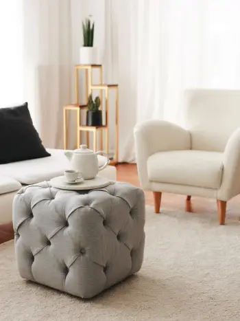 Puf Atelier del Sofa, Kup Chester, ngjyrë gri