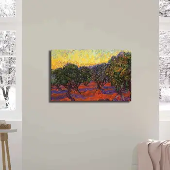 Pikturë dekorative në kanavacë, Wallity FAMOUSART-08, pemë ulliri, shumëngjyrëshe, 45x70cm