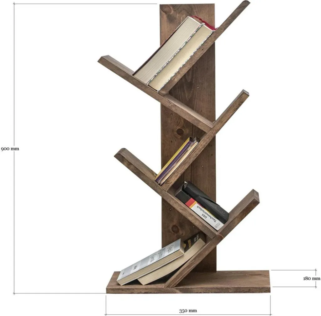 Raft librash prej druri, ngjyrë arre, Hanah Home Cemo - 2