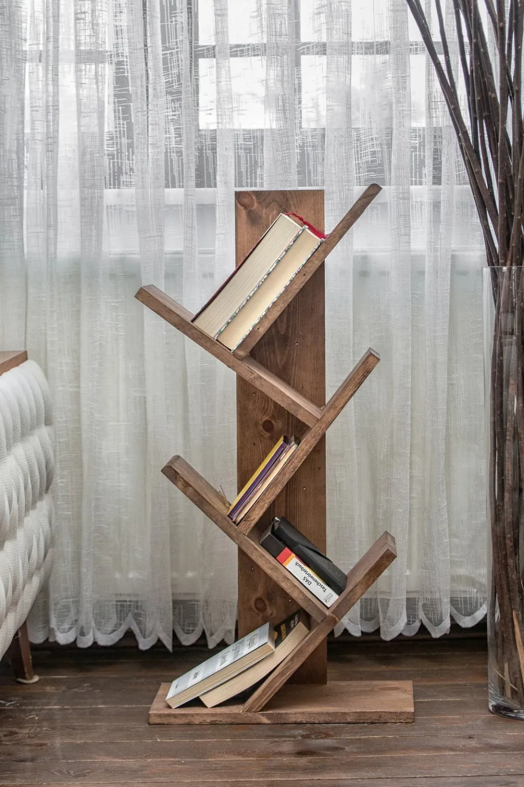 Raft librash prej druri, ngjyrë arre, Hanah Home Cemo - 3