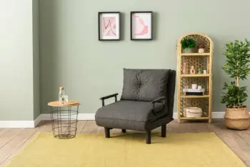 Krevat-karrige një vendës, Atelier del Sofa, Sento Single, gri e errët