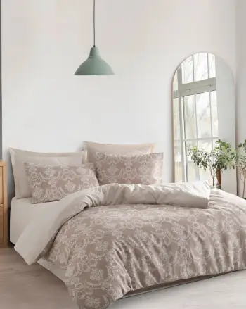Set mbulesë për jorgan Single L'essentiel, Pure, ngjyrë kafe