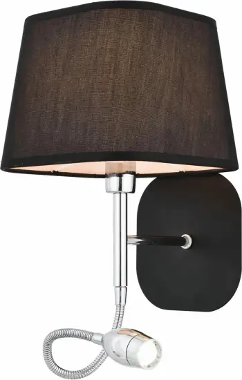 Llambë muri Opviq, HAP-9071-1BS-LED, e zezë dhe argjendtë