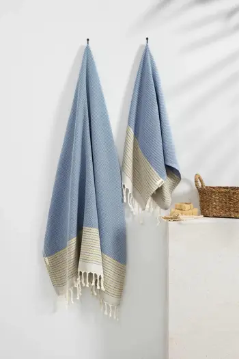 Set Fouta (2 copë), Mijölnir, Agora, ngjyrë kaltër