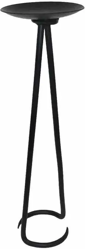 Mbajtëse qirinjsh ELGAD, metal i zi, 13x13x44 cm