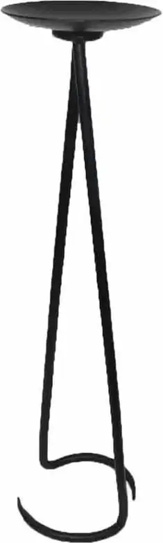 Mbajtëse qirinjsh ELGAD, metal i zi, 13x13x51 cm