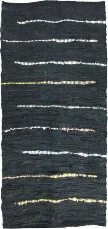 Qilim Lines, lëkurë, ngjyrë e zezë, bezhë, e bardhë, 60x90cm