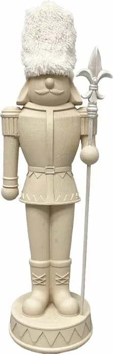 Dekoratë Krishtlindjesh SPEZZA, lara, polirezina, bezhë e bardhë, 12.5x11x37.6 cm - 1