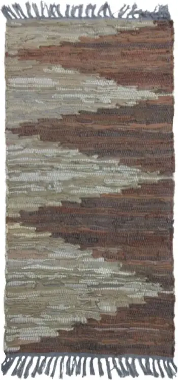 Qilim FLAME për korridor, lëkurë, kafe-bezhë, 70x150