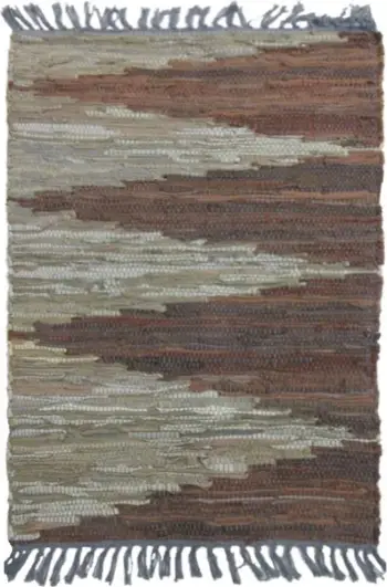 Qilim FLAME, lëkurë, kafe-bezhë, 60x90