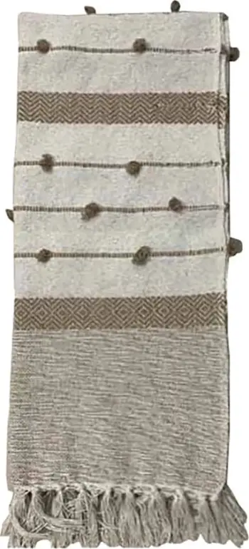 Batanije dekorative Sand, pambuk, karamel-bezhë, 125x150cm