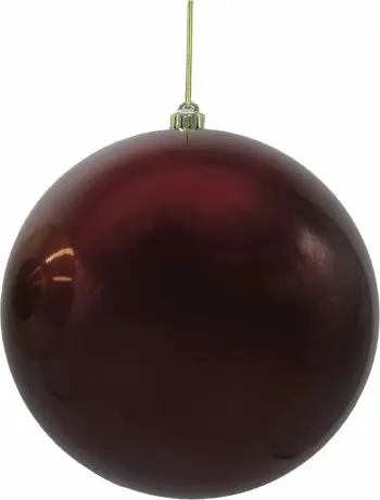 Top dekorativ për pemë të Vitit të Ri, plastikë, ngjyrë bordo, 25x25x25cm