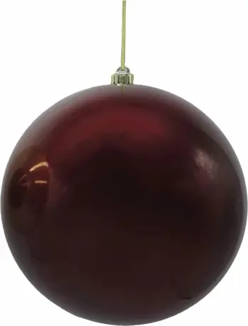 Top dekorativ për pemë të Vitit të Ri, plastikë, ngjyrë bordo, 20x20x20cm