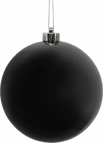 Topthë Krishtlindjes PERLA DARK, plastikë, e zezë, 15x15x15 cm