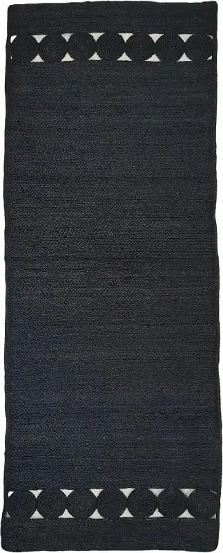 Qilim korridori Armon, jute, ngjyrë e zezë, 180x50cm