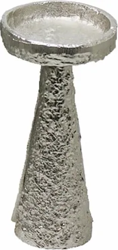 Mbajtës qirinjsh ARCO 22, alumin, argjend, 11x11x22cm - 1