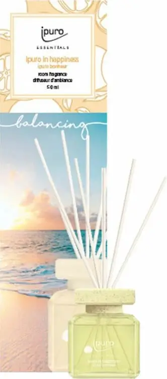 Difuzer aromash për dhomë, Ipuro Limited Joyful Summer in Happiness, qelq, 50ml, 5x6x15cm