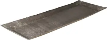 Tabaka dekorative MARGO, alumin, ngjyrë ari dhe e zezë smoke, 49x18x2 cm