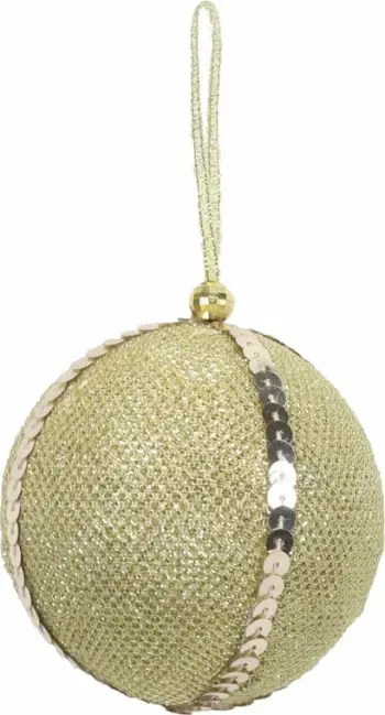 Top i artë dekorativ për Krishtlindje, 10x10x10cm, material poli-fom dhe tekstil