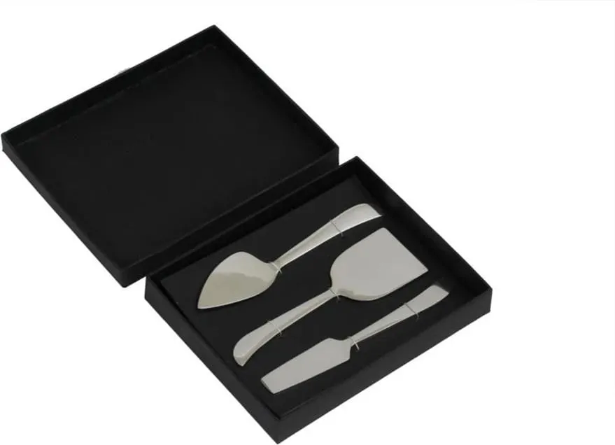 Set për servirje djathi, 3 copë, çelik, argjend, 17x5x1cm - 2