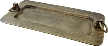 Tabaka dekorative KLIPPE, alumin, ngjyrë ari antik, 50x25x6 cm