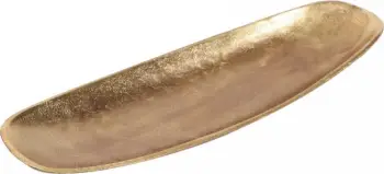 Tabaka dekorative, alumin, ngjyrë ari, 43x13x5 cm