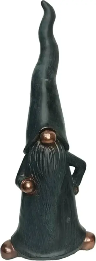 Dekor për Krishtlindje NISSE, xhuxh, polirezine, 21x15x57cm, e zezë-ari