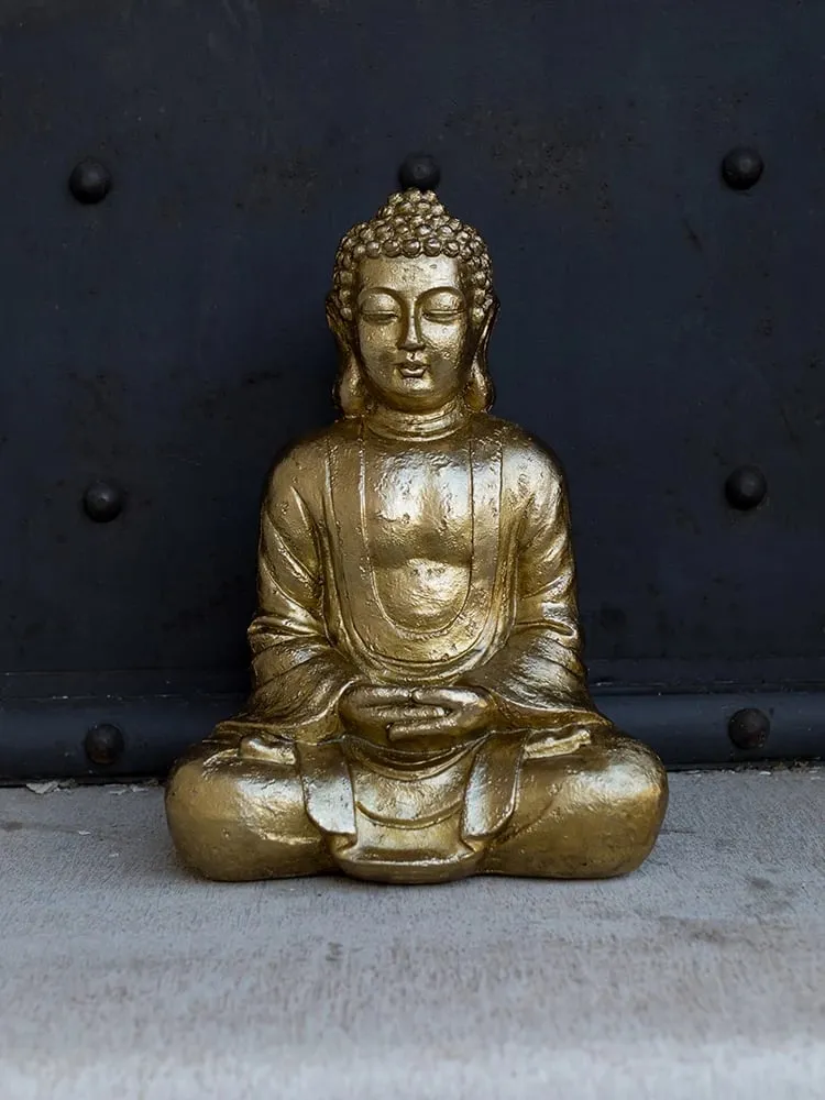 Dekor Buda, polirezine, ngjyrë ari, 25x17x35cm - 2