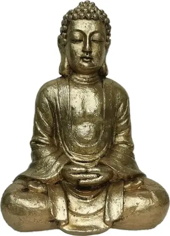 Dekor Buda, polirezine, ngjyrë ari, 25x17x35cm