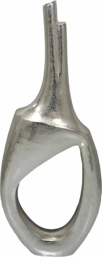 Vazo dekorative CALAN, alumin, ngjyrë argjendi, 29x9x73 cm