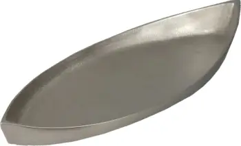 Tabakë dekorative KEN, alumin, ngjyrë argjendi mat, 41x15x4 cm