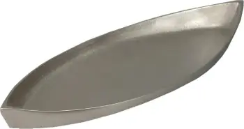 Tabaka dekorative KEN, alumin, ngjyrë argjendi matte, 50x18x5 cm