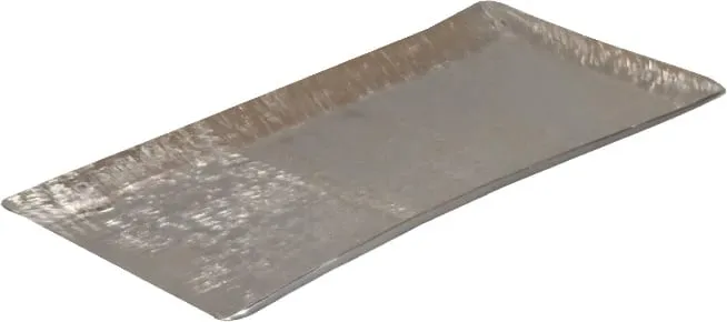 Tabaka dekorative ORLY, alumini, argjend, 49x19x2cm - 1