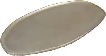 Tabaka dekorative MANDY, alumin, ngjyrë shampanjë, 39x19x1 cm