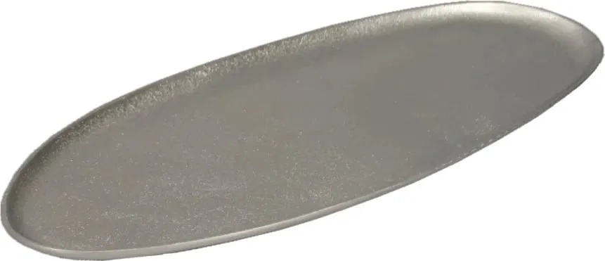 Tabaka dekorative Mandy, alumin, ngjyrë argjendi mat, 59x27x1cm - 1