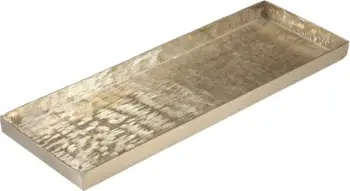 Tabaka dekorative ORLY, alumin, ngjyrë shampanjë, 52x20x3 cm