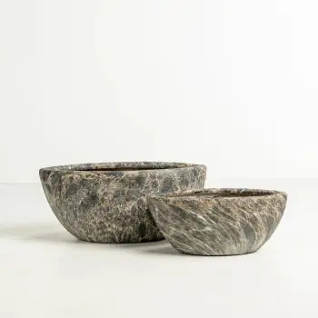Set vazo GASHER, 2 copë, qeramikë, antracit-bezhë, 46x22x20