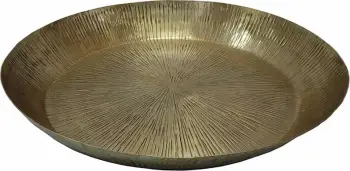 Tabaka dekorative ERDUS, alumin, ngjyrë ari, 46x46x7 cm