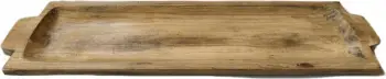 Tabaka dekorative prej druri, ngjyrë kafe, 89x26x4 cm