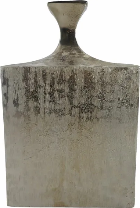 Vazo dekorative, alumin, ngjyrë argjendi, 18x9x28cm - 1