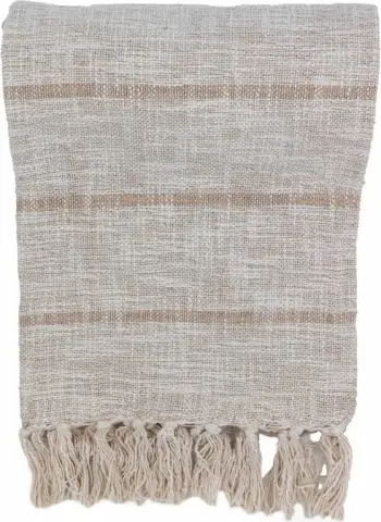 Mbulesë dekorative SUNAY, 180x240, material stof, bezhë