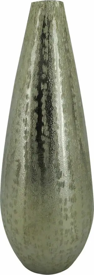 Vazo DROP, alumin, ngjyrë argjendi, 13x13x36cm