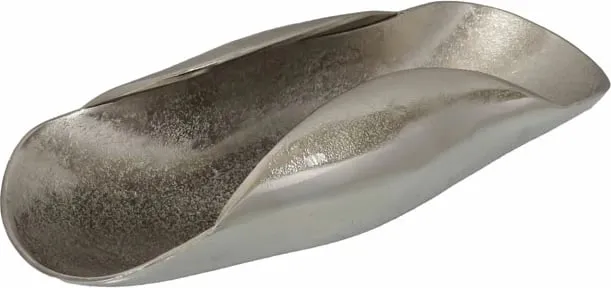 Enë dekorative CALAN, alumin, argjend, 37x15x10 cm - 1