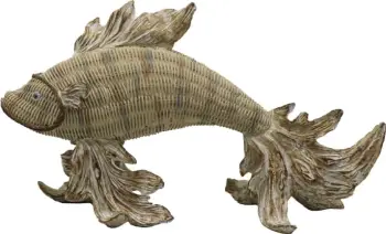 Dekor peshk, polirezine, natyrale, 34x12x19 cm