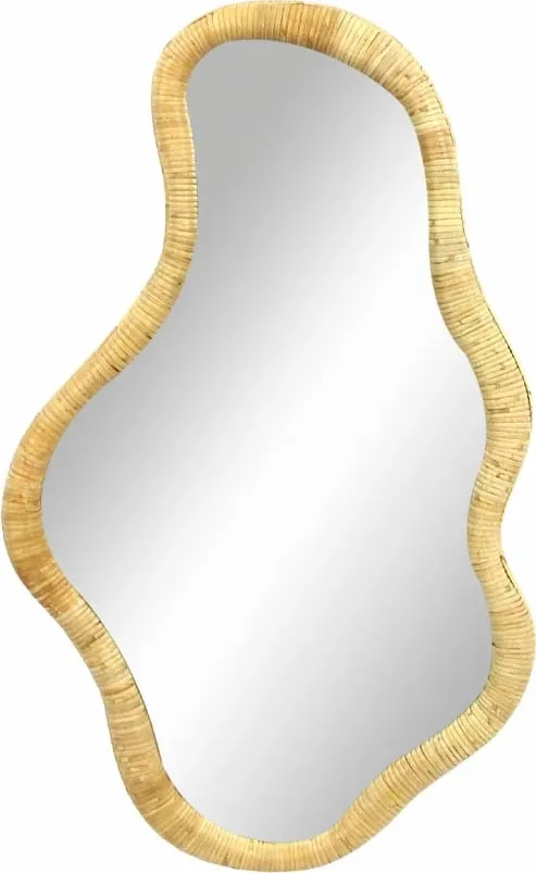 Pasqyrë Ribbons, ratan natyral, 51x3x90 cm - 1