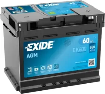 Bateri 12V 60Ah Exide Agm Ek600