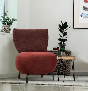 Karrige Wing Atelier del Sofa, ngjyrë e kuqe Claret